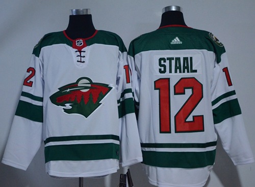 Adidas Men Minnesota Wild 12 Eric Staal White Road Authentic Stitched NHL Jersey